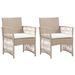 Fauteuils de jardin avec coussins 2 pcs Beige Résine tressée - Photo n°1