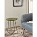FELBOUR Table d'appoint style contemporain vert brillant avec pieds en métal - L 50 x l 50 cm - Photo n°1