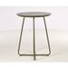 FELBOUR Table d'appoint style contemporain vert brillant avec pieds en métal - L 50 x l 50 cm - Photo n°2