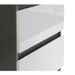Chevet NATTI contemporain gris mat et blanc brillant- L 42 cm - Photo n°4
