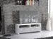 Meuble TV HELPPO contemporain blanc et gris mat - L 95 cm - Photo n°2