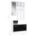 Vestiaire d'entrée PEILI contemporain blanc et noir mat - L 97,5 cm - Photo n°3