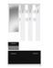 Vestiaire d'entrée PEILI contemporain blanc et noir mat - L 97,5 cm - Photo n°1