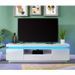 FLASH Meuble TV avec LED contemporain blanc laqué brillant - L 165 cm - Photo n°3