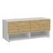 FMD Banc de stockage 2 tiroirs 108,9x41,7x46,1cm Blanc chêne artisanal - Photo n°1