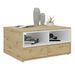 FMD Table basse avec 2 compartiments ouverts 91,8x71,5x45 cm - Photo n°2