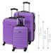 FRANCE BAG Set de 3 Valises Rigide ABS 4 Roues 55-65-70cm Violet - Photo n°2