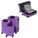 FRANCE BAG Set de 3 Valises Rigide ABS 4 Roues 55-65-70cm Violet - Photo n°3
