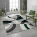 GALA Tapis de salon en polypropylene - 120 x 160 cm - Vert - Motif Circulaire - Photo n°1