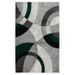 GALA Tapis de salon en polypropylene - 120 x 160 cm - Vert - Motif Circulaire - Photo n°2