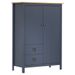 Garde-robe à 2 portes Hill Range Gris 99x45x137 cm Pin solide - Photo n°1