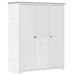 Garde-robe BODO blanc 146x53,5x173 cm bois massif de pin - Photo n°2