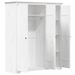 Garde-robe BODO blanc 146x53,5x173 cm bois massif de pin - Photo n°4