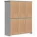 Garde-robe BODO gris 146x53,5x173 cm bois massif de pin - Photo n°6