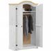 Garde-robe Corona blanc 102x52x186 cm bois de pin massif - Photo n°3