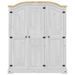 Garde-robe Corona blanc 151,5x52x186 cm bois de pin massif - Photo n°4