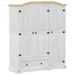 Garde-robe Corona blanc 151,5x52x186 cm bois de pin massif - Photo n°2