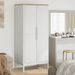 Garde-robe FLORO blanc 77x53x171 cm bois massif de pin - Photo n°2