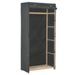 Garde-robe Gris 79 x 40 x 170 cm Tissu - Photo n°1