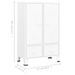 Garde-robe industrielle Blanc 67x35x107 cm Acier - Photo n°10