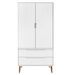 Garde-robe MOLDE Blanc 90x55x175 cm Bois massif de pin - Photo n°4