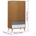 Garde-robe MOLDE Marron 90x55x175 cm Bois massif de pin - Photo n°8