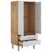 Garde-robe OTTA Marron et blanc 76,5x53x172 cm Bois massif pin - Photo n°4