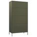 Garde-robe Vert olive 90x50x180 cm Acier - Photo n°5