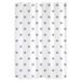 GELCO DESIGN Rideau de douche - 180x200 cm - Motif étoile - Blanc et gris - Photo n°1