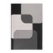 GEO Tapis de salon contemporain - 120x170 cm - Gris - Photo n°1