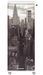 Grand caisson à rideau sur roulettes 3 tiroirs blanc imprimé New York Orga 108 cm - Photo n°1