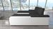Grand canapé convertible panoramique design simili cuir blanc avec coffre de rangement Tino 363 cm - Photo n°7