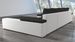 Grand canapé convertible panoramique design tissu gris chiné et simili cuir blanc avec coffre de rangement Tino 363 cm - Photo n°10