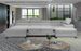 Grand canapé panoramique convertible tissu anthracite avec coffre Konba 370 cm - Photo n°3