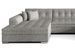 Grand canapé panoramique convertible tissu gris chiné Vira 359 cm - Photo n°3