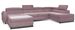 Grand canapé panoramique convertible velours rose avec coffre Konba 370 cm - Photo n°1