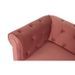 Grand fauteuil chesterfield velours rose Itish - Photo n°5