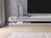 Grand meuble TV suspendu 4 tiroirs bois blanc et gris laqué Kapan 280 cm - Photo n°3