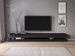 Grand meuble TV suspendu avec Led 4 tiroirs bois noir laqué Kapan 280 cm - Photo n°3