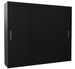 Grande armoire de chambre 3 portes coulissantes noir Badoz 250 cm - Photo n°1