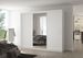Grande armoire de chambre à coucher 3 portes coulissantes blanches et miroir Dany 250 cm - Photo n°2