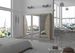 Grande armoire de chambre à coucher 3 portes coulissantes bois clair et miroir Douko 250 cm - Photo n°3