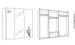 Grande armoire de chambre design 3 portes coulissantes bois laqué noir et doré Jade 270 cm - Photo n°4
