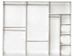 Grande armoire de chambre design 6 portes battantes bois blanc laqué et effet marbre Krystal 270 cm - Photo n°4
