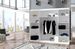 Grande armoire de chambre moderne 3 portes coulissantes bois clair et miroir Douko 250 cm - Photo n°4