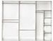 Grande armoire de chambre moderne 6 portes battantes bois blanc laqué et miroir Mona 272 cm - Photo n°4