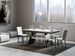 Grande table à rallonges 8 à 20 places bois blanc avec un cadre et des pieds acier gris foncé 180 à 440 cm Borys - Photo n°2