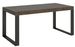 Grande table extensible 180 à 440 cm bois marron et pieds métal anthracite Tiroz - Photo n°1