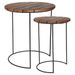 H&S Collection Ensemble de tables d'appoint 2 pcs Teck Marron - Photo n°1