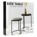 H&S Collection Ensemble de tables d'appoint dessus en bois 2 pcs noir - Photo n°3